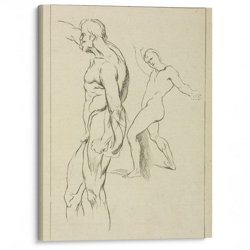 Two figures extending right arms - Peter Paul Rubens - Canvas Print