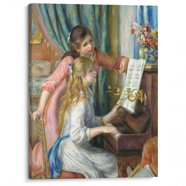 Two Young Girls at the Piano (1892) - Pierre-Auguste Renoir - Canvas Print