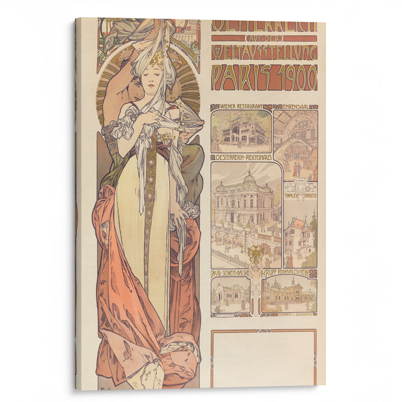 Österreich auf der Weltausstellung Paris 1900 (1899) - Alphonse Mucha - Canvas Print