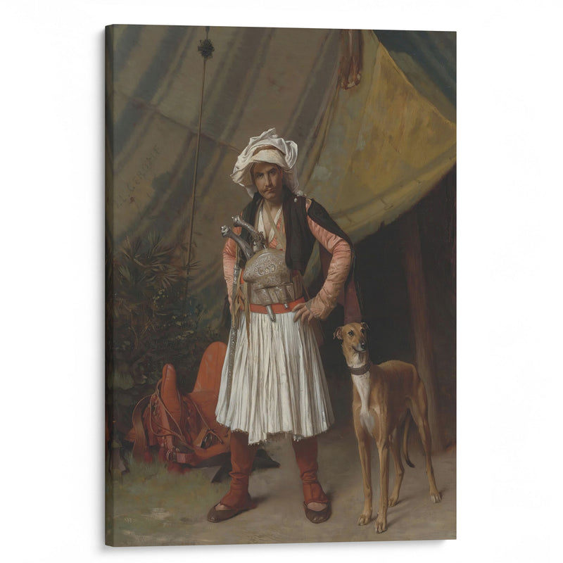 A Bashi-Bazouk And His Dog - Jean-Léon Gérôme - Canvas Print