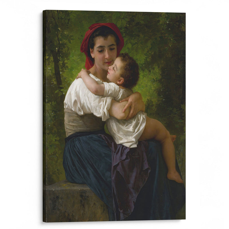 Le Petit Câlin (1878) - William Bouguereau - Canvas Print