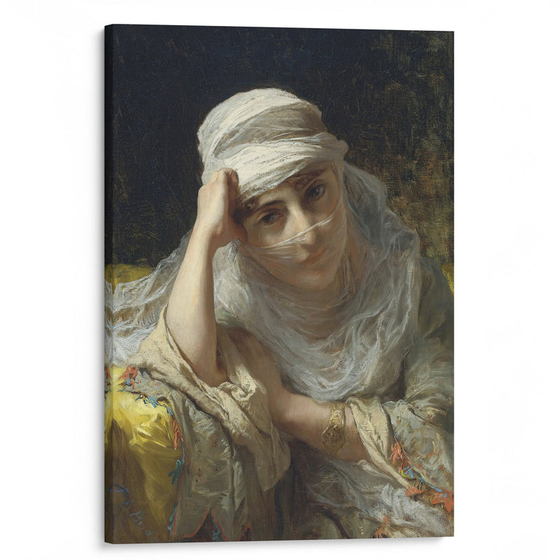 A Constantinople Beauty - Frederick Arthur Bridgman - Canvas Print