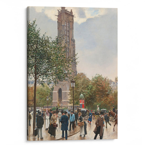 La Tour Saint Jacques - Jean Béraud - Canvas Print