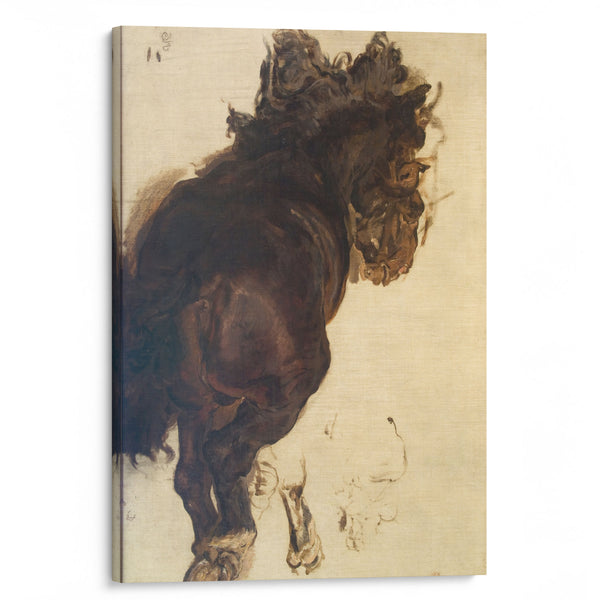 Study of a recIIning horse (1875) - Jan Matejko - Canvas Print