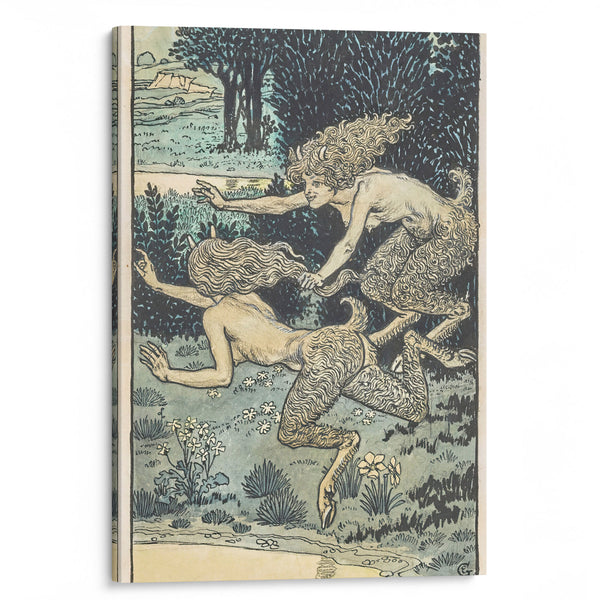 Les Petites Faunesses (1896) - Eugène Grasset - Canvas Print