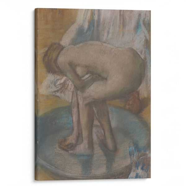 Woman Bathing in a Shallow Tub (1885) - Edgar Degas - Canvas Print