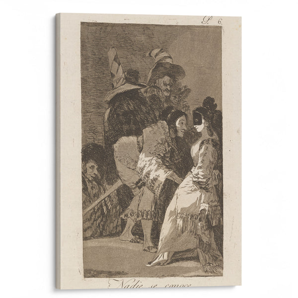 Nadie se conoce. (Nobody knows himself.) (1796-1797) - Francisco de Goya - Canvas Print