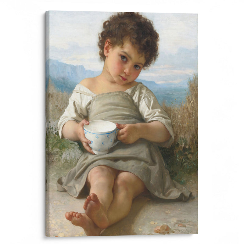 La Tasse De Lait (1879) - William Bouguereau - Canvas Print