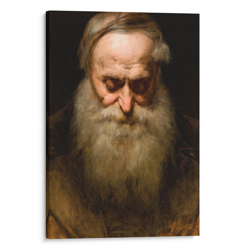 Head of an Old Man with a Grey Beard (1858) - Jan Matejko - Canvas Print