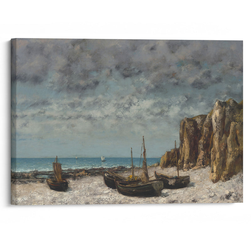 Boats on a Beach,Etretat (c. 1872-1875) - Gustave Courbet - Canvas Print