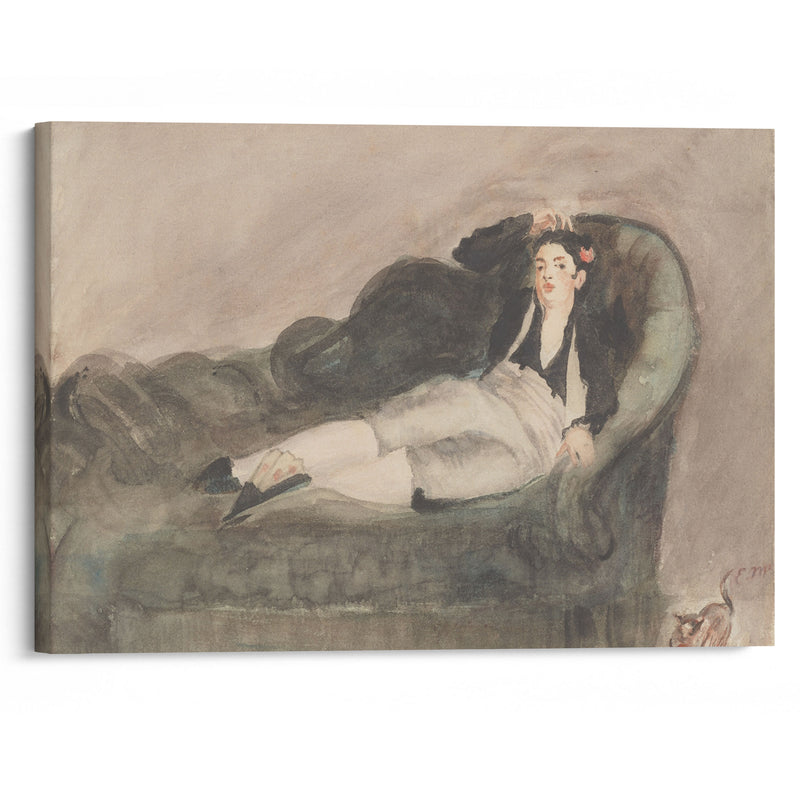 Copy of Reclining Young Woman in Spanish Costume (1862) - Édouard Manet - Canvas Print