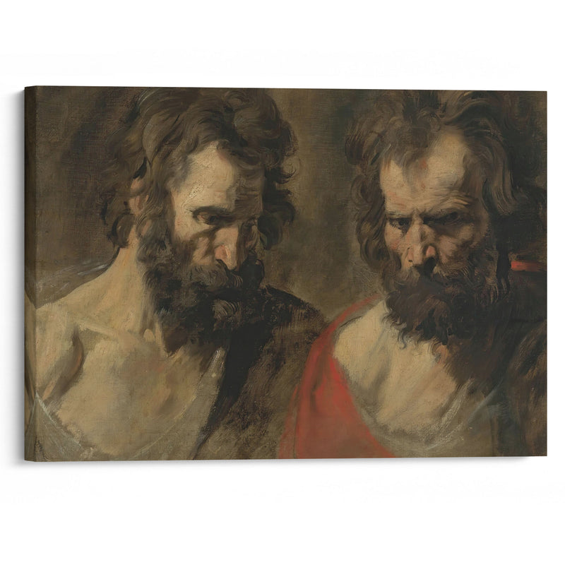 Two Studies Of A Bearded Man - Anthony van Dyck - Canvas Print