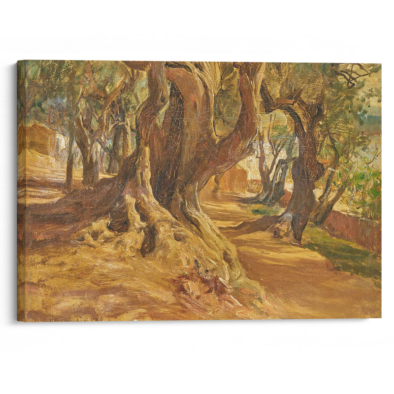 Tree Trunk (1885) - Frederick Arthur Bridgman - Canvas Print