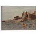 Salmon Fishery Village - Albert Bierstadt - Canvas Print