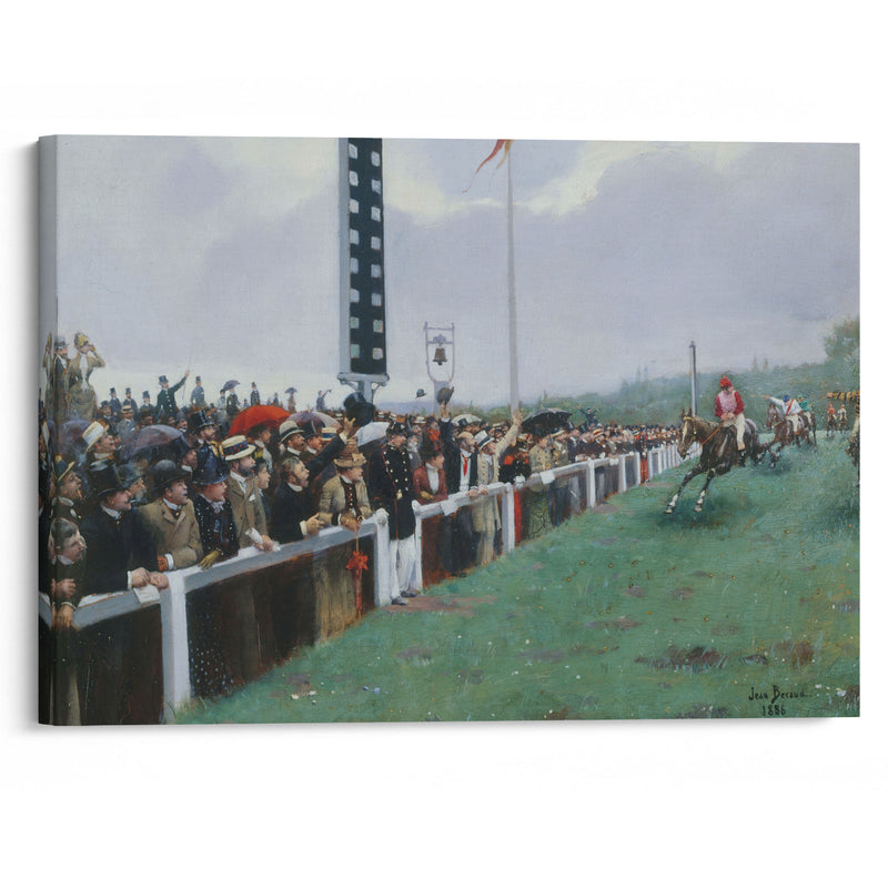 Courses à Longchamp ; l’arrivée au poteau (1886) - Jean Béraud - Canvas Print