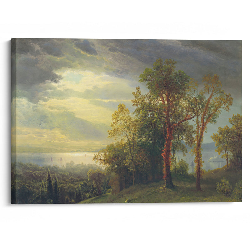 View on the Hudson (1870) - Albert Bierstadt - Canvas Print