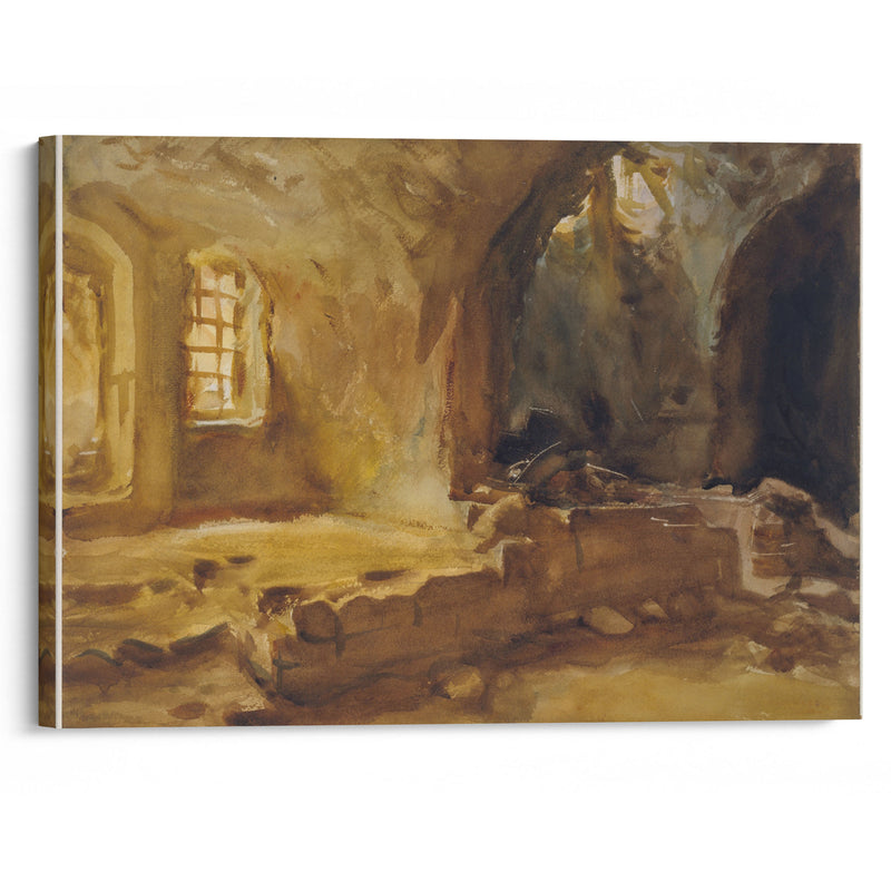 Ruined Cellar—Arras (1918) - John Singer Sargent - Canvas Print