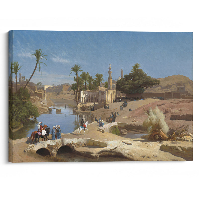 View of Medinet El-Fayoum (c. 1868-1870) - Jean-Léon Gérôme - Canvas Print