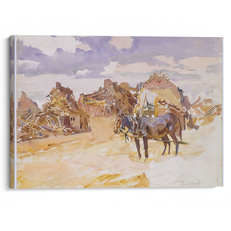 Mules and Ruins (1918) - John Singer Sargent - Canvas Print