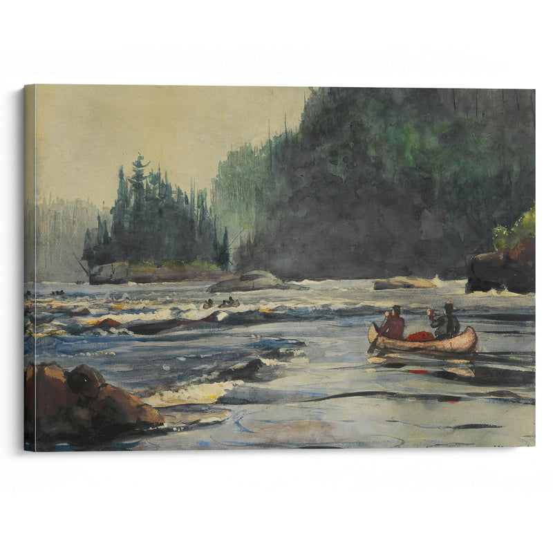 In the Rapids (1895) - Winslow Homer - Canvas Print