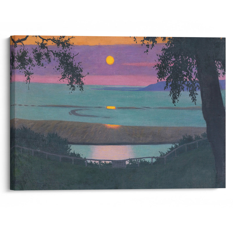 Sunset At Grace, Orange And Violet Sky (1918) - Félix Vallotton - Canvas Print