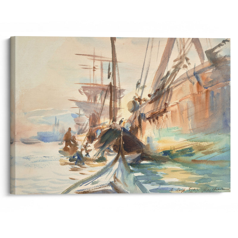 Unloading Boats (1904) - John Singer Sargent - Canvas Print