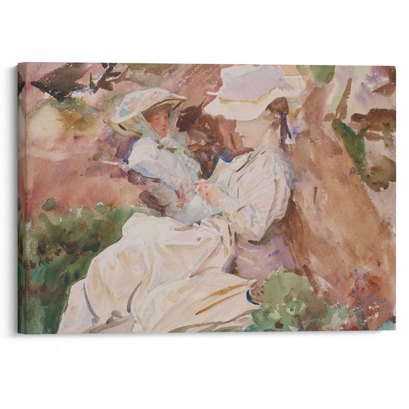 Simplon – Mrs Barnard and her Daughter Dorothy (1905-1915) - John Singer Sargent - Canvas Print