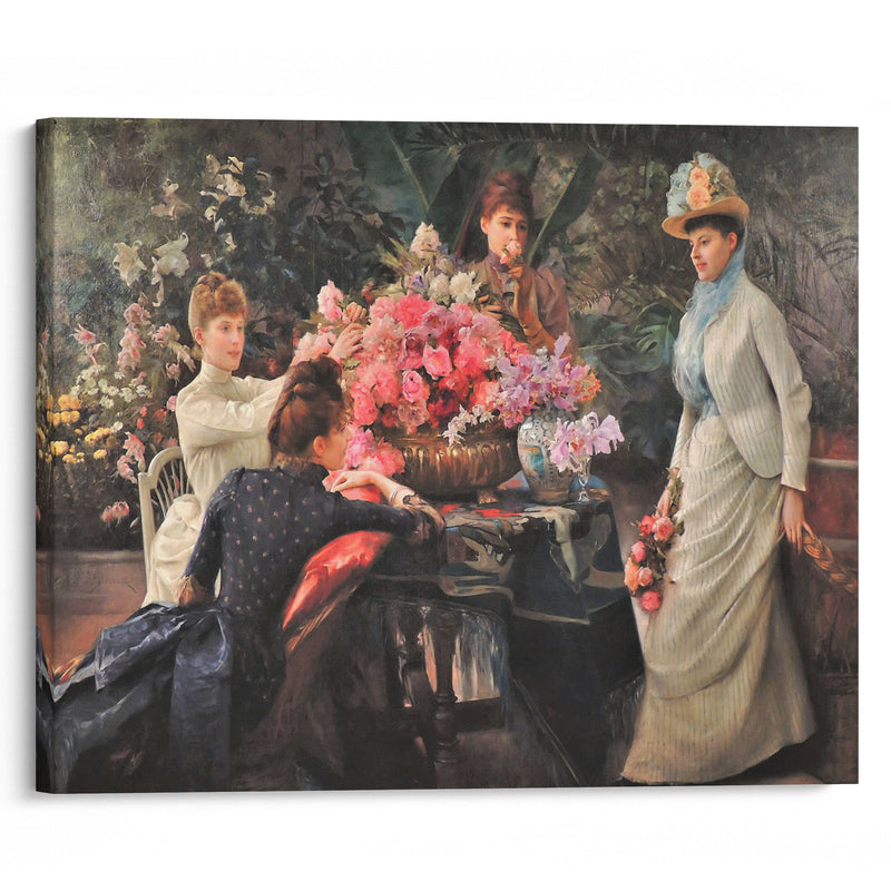 Spring Flowers (1890) - Julius Leblanc Stewart - Canvas Print