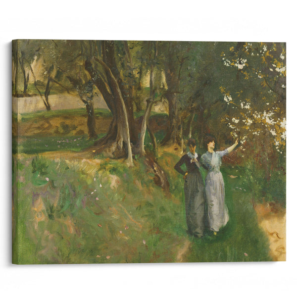 Landscape with Women in Foreground (c. 1883) - John Singer Sargent - Canvas Print