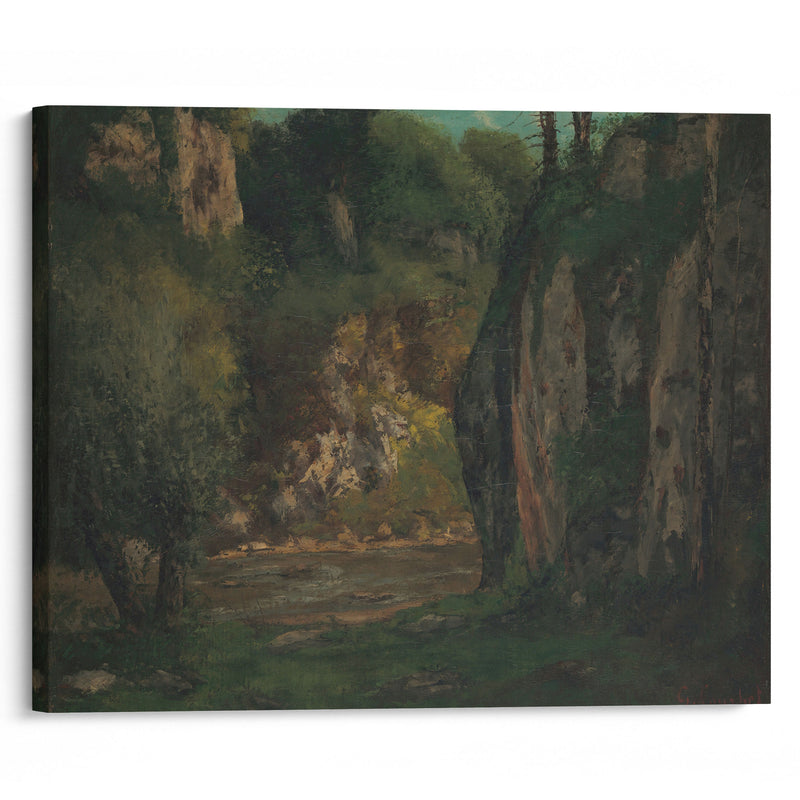 The Hidden Brook (ca. 1873–77) - Gustave Courbet - Canvas Print