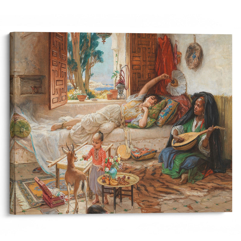 An Afternoon in Algiers - Frederick Arthur Bridgman - Canvas Print