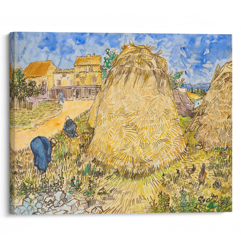 Meules de blé (1888) - Vincent van Gogh - Canvas Print