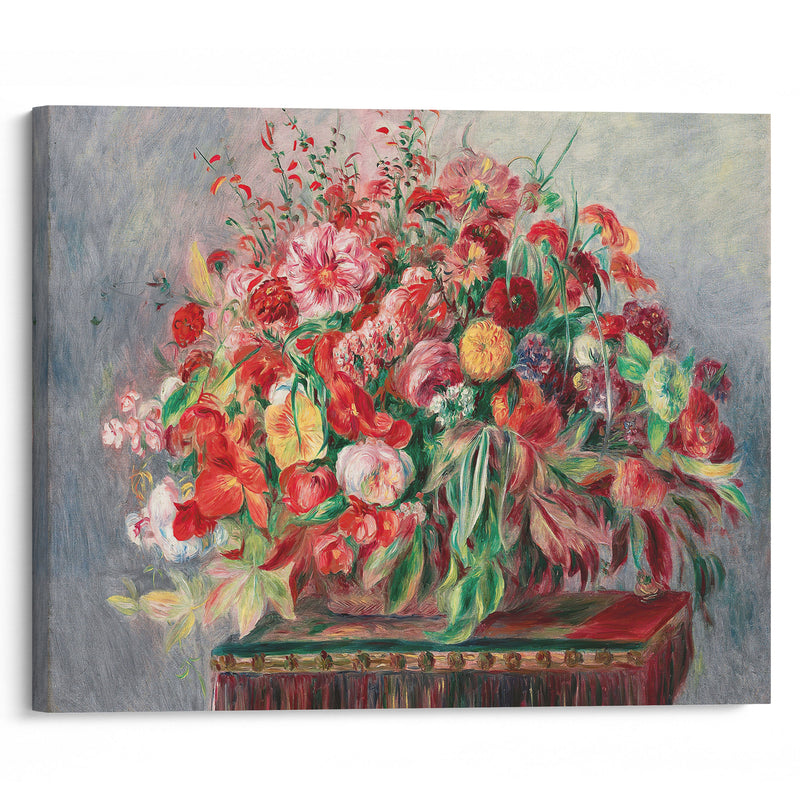 Corbeille de fleurs (1890) - Pierre-Auguste Renoir - Canvas Print