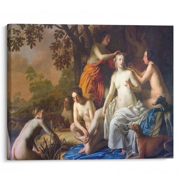 Diana with her Nymphs (1650) - Gerard van Honthorst - Canvas Print