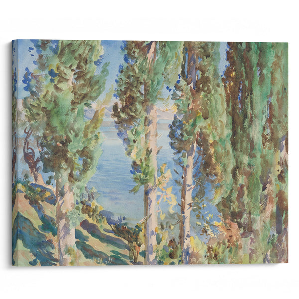 Corfu; Cypresses (1909) - John Singer Sargent - Canvas Print