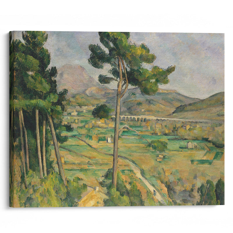 Mont Sainte-Victoire and the Viaduct of the Arc River Valley (1882–85) - Paul Cézanne - Canvas Print