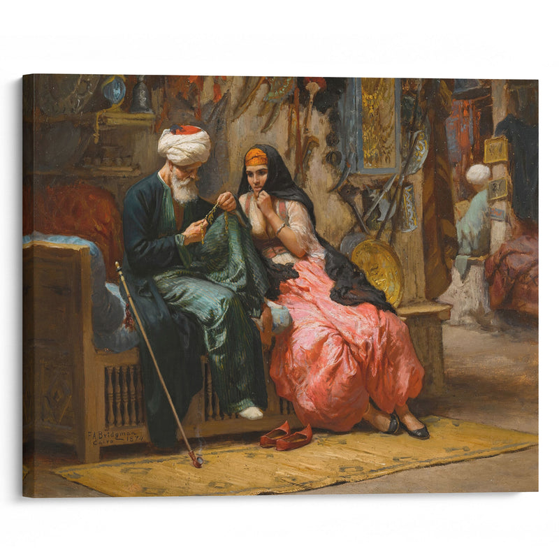 A Precious Jewel (1874) - Frederick Arthur Bridgman - Canvas Print