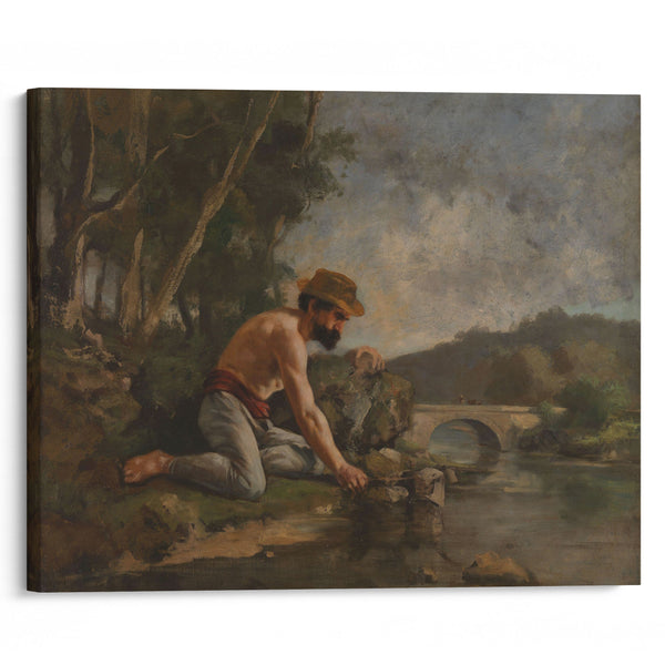 The fisherman (1850-1877) - Gustave Courbet - Canvas Print