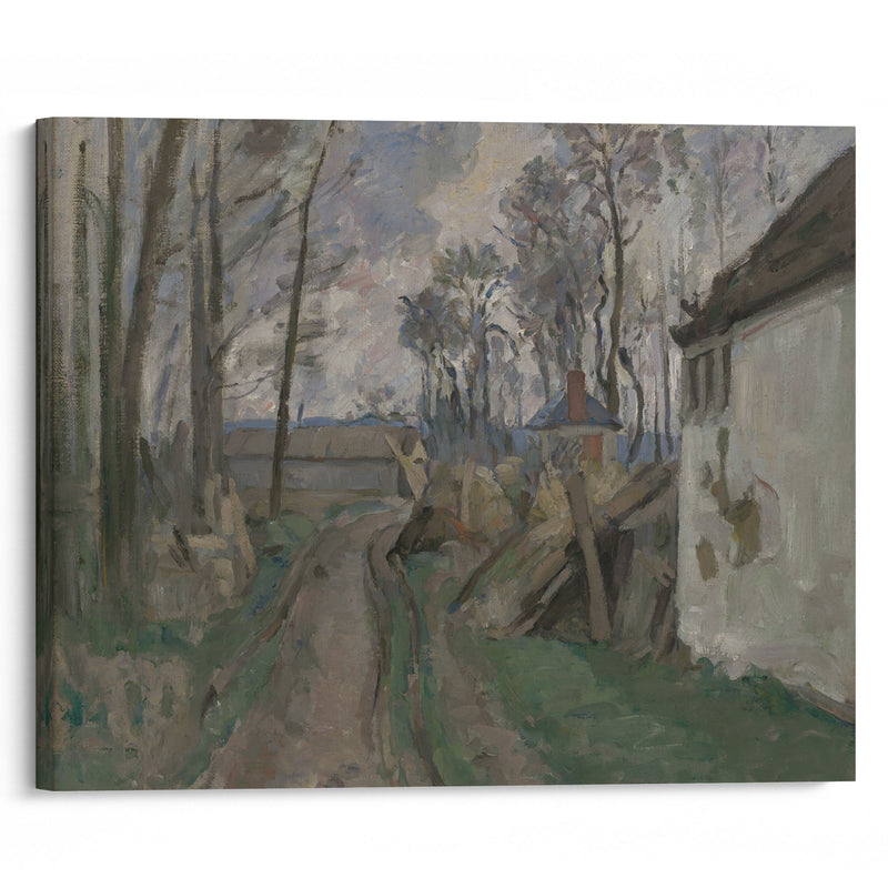 A Village Road near Auvers (1872–73) - Paul Cézanne - Canvas Print