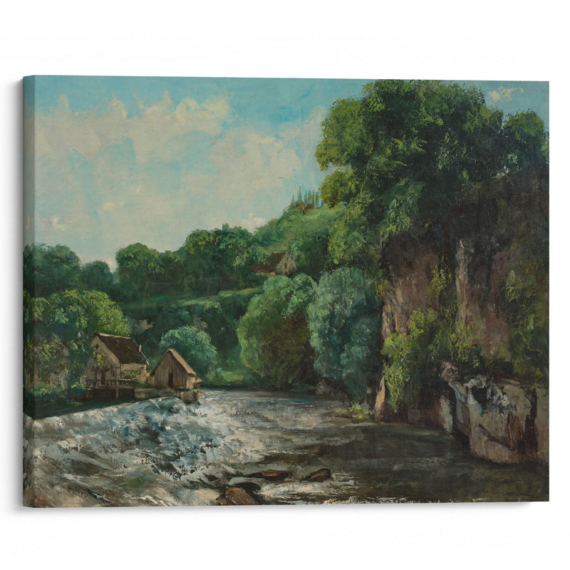 Un barrage près d’Ornans, or L’Écluse de la Loue (1861) - Gustave Courbet - Canvas Print