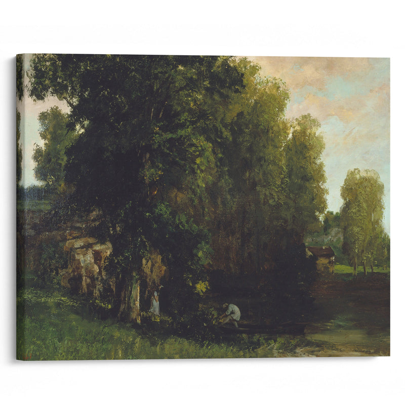 The Edge of the Pool (Au Bord de lEtang) - Gustave Courbet - Canvas Print