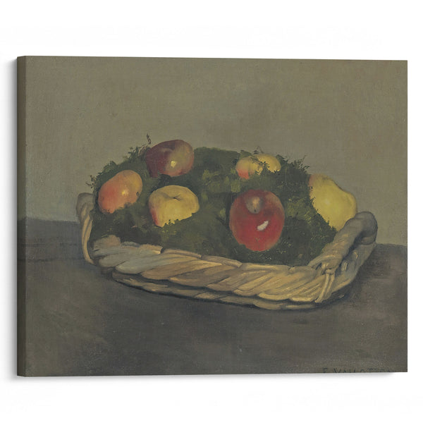 Basket With Red And Yellow Apples - Félix Vallotton - Canvas Print