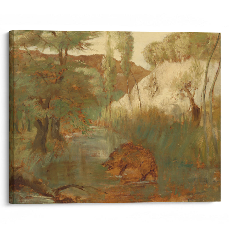 Le sanglier (circa 1864-1870) - Edgar Degas - Canvas Print