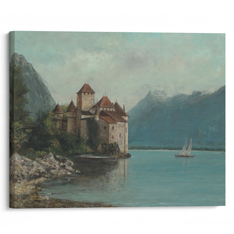 Le Château de Chillon, Lake Geneva (1876) - Gustave Courbet - Canvas Print