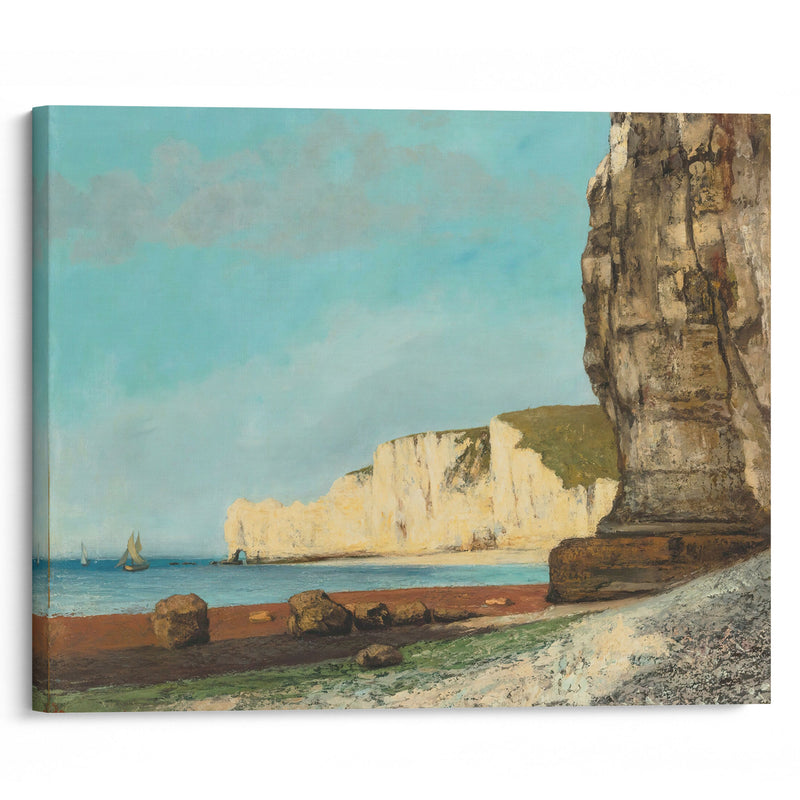 Étretat; Les Falaises (1870) - Gustave Courbet - Canvas Print