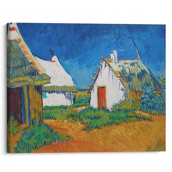 Three white cottages in Saintes-Maries (1888) - Vincent van Gogh - Canvas Print