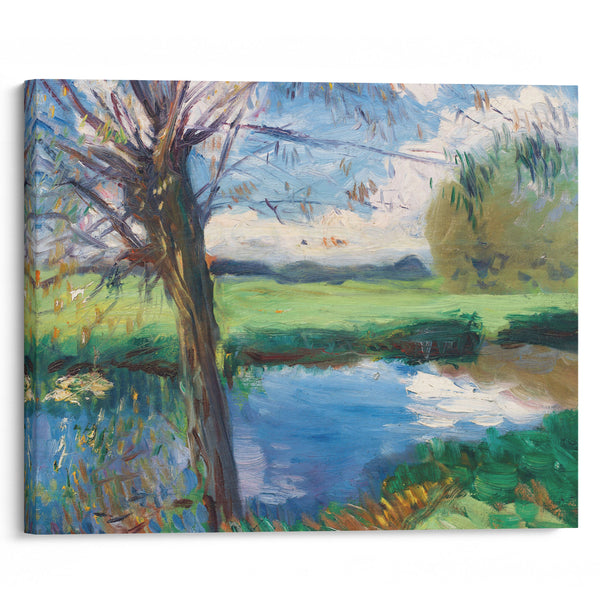 River Bank, near Oxford (circa 1888) - John Singer Sargent - Canvas Print