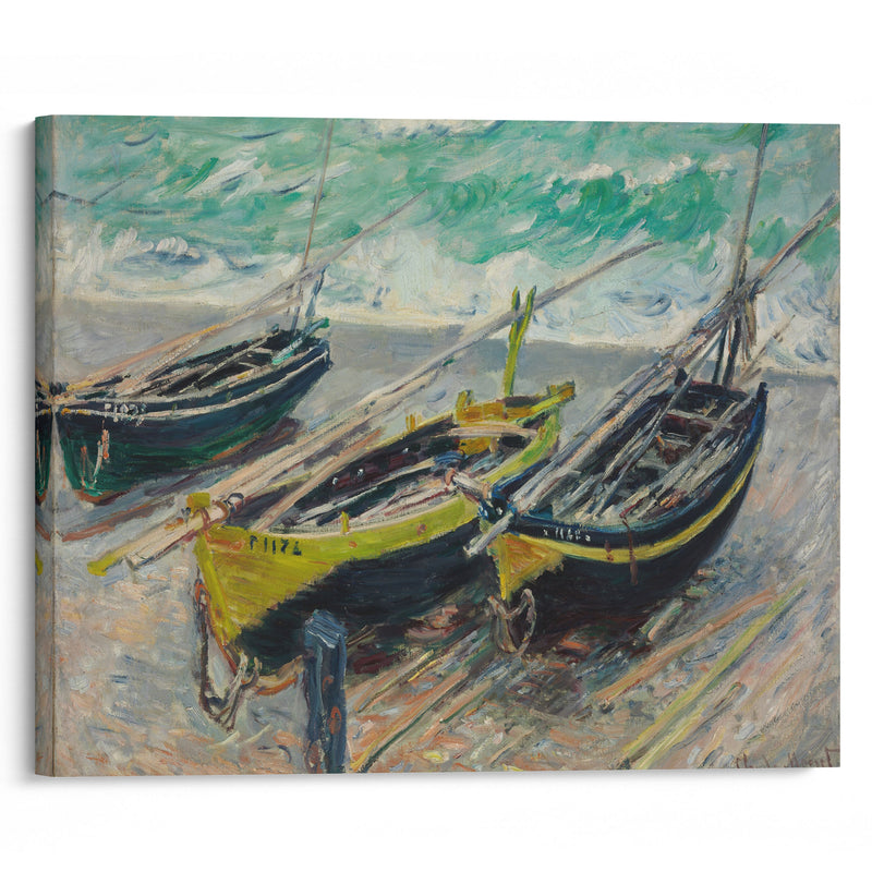 Three Fishing Boats - Claude Monet - Canvas Print