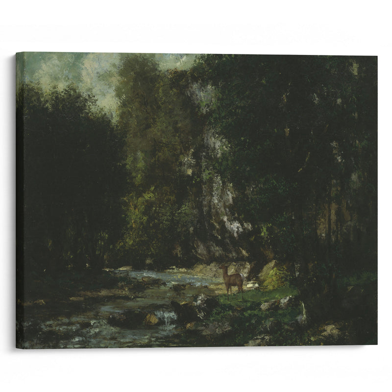 The Brook of Les Puits-Noir (c. 1855) - Gustave Courbet - Canvas Print