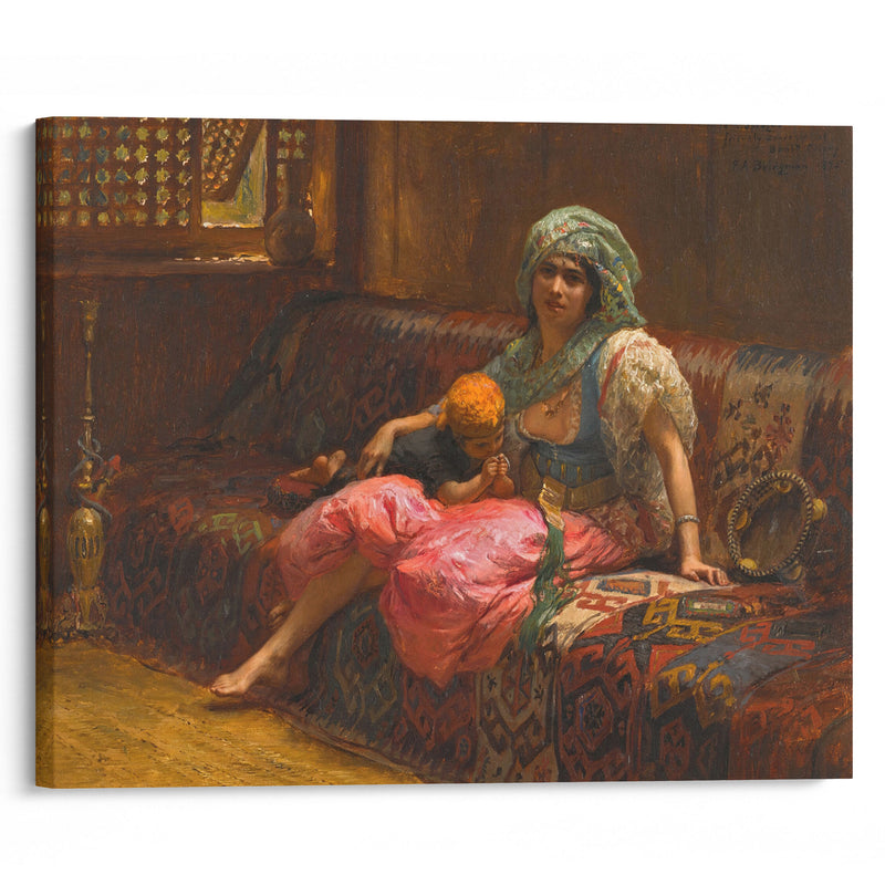 Tender Moments (1875) - Frederick Arthur Bridgman - Canvas Print